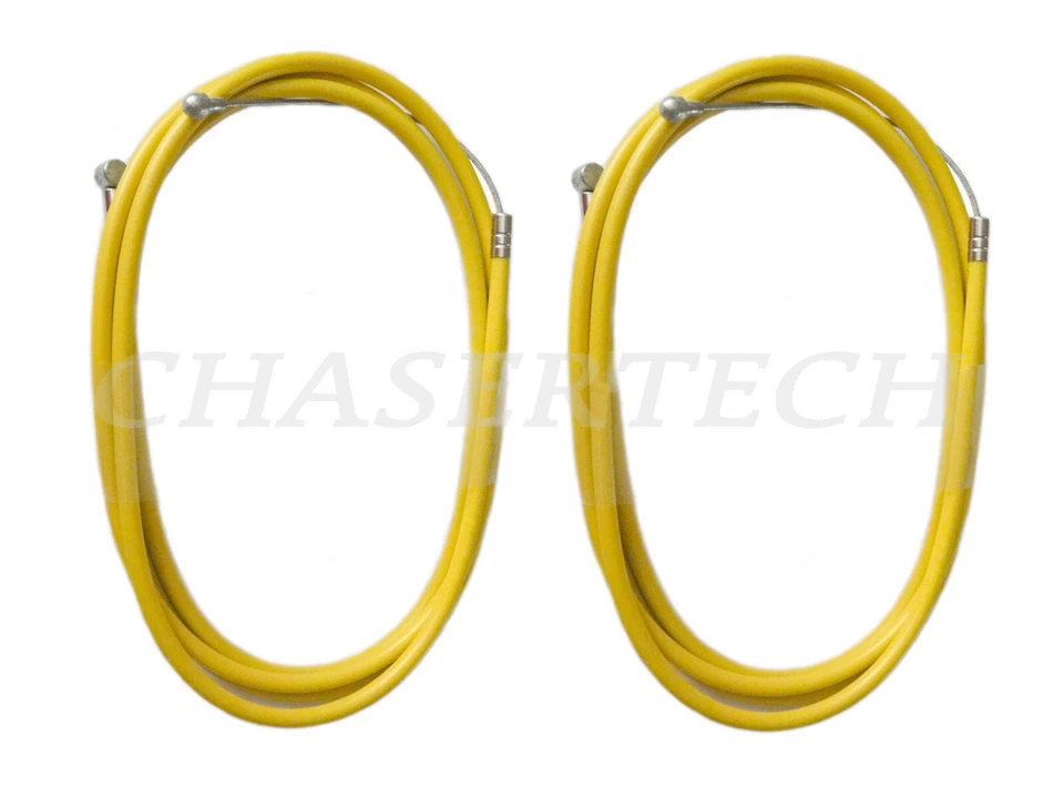 MTB Road BMX Bicycle Bike Universal Brake Cable w/ Housing Yellow 2 Pieces - Image 1 of 1