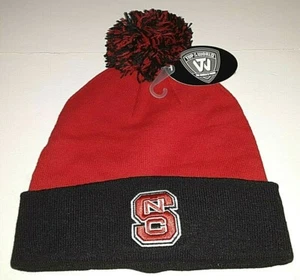 NC State Wolfpack NCAA Two Tone Top of the World Cuffed with Pom Knit Hat - Bild 1 von 2