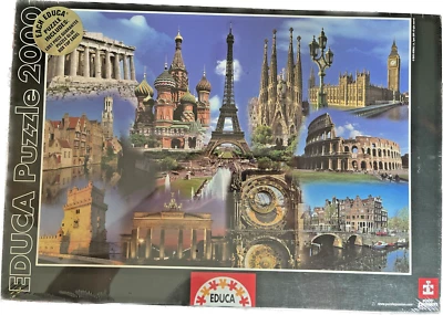 EDUCA Puzzle 2000 Pcs Collage de Europa 14122 New Sealed 96x68 cm Made In Spain - Image 1 of 4