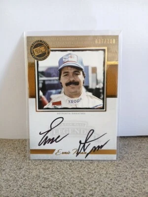 2013 Press Pass Legends Auto Gold /100 Ernie Irvan #LG-EI ON CARD AUTO - Image 1 of 3