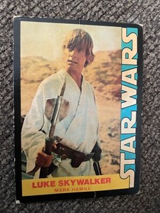 1977 Star Wars Luke Skywalker Mark Hamill Wonder Bread  Card #1 One