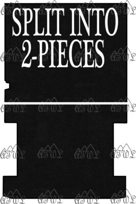 FORD TRANSIT MK7 VAN LWB 2006-2010 TAILORED BLACK CARPET REAR FLOOR MAT, 2-PIECE - Image 1 of 3