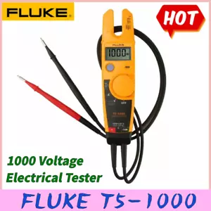 Probador de continuidad y corriente de voltaje eléctrico Fluke T5-1000 con puntas de sonda - Imagen 1 de 9