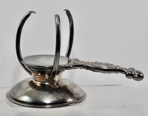 Antique MERIDEN B.CO Quadruple Silverplate Mechanical Handled Cheese Ball Holder - Picture 1 of 13