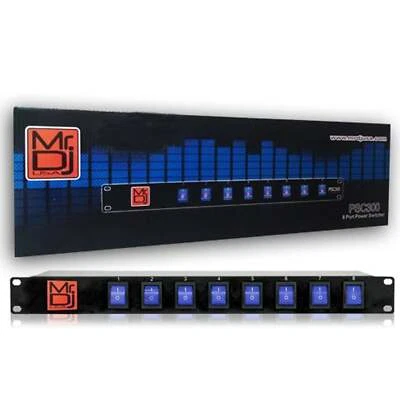 Fonte de alimentação MR DJ PSC300 8 tomadas montagem em rack AC 110V/220V tomada sobretensão - Imagem 1 de 2