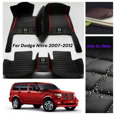 Carpets For Dodge Nitro 2007-2012 Car Floor Mats PU Leather Rugs Handmade - Image 1 of 4