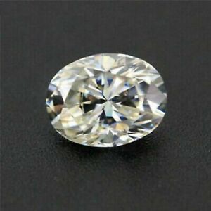Loose Moissanite Off White Oval Brilliant Cut Diamond Use For Jewelry 5 To 14 MM