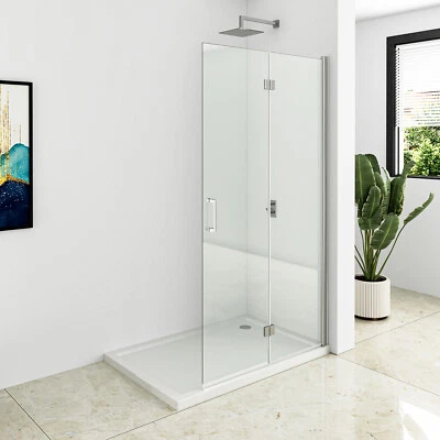 BOROMAL Walk-IN Nano Glaswand Duschwand Faltbar+drehbar Duschtür Duschabtrennung Dusche