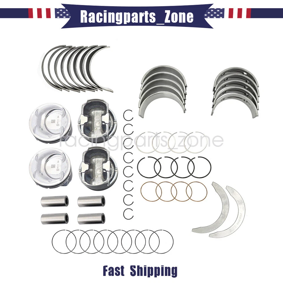 Main Rod Bearing & Piston & Rings For 2010-2016 Hyundai Sonata Kia Optima 2.4L Foto 1 de 4