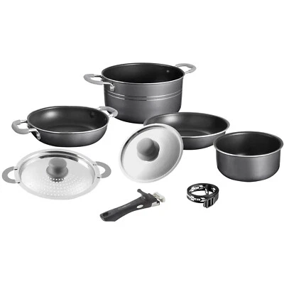 BRUNNER Camping Koch Geschirr Set Flavor 7+1 22 cm Outdoor Küche Topf Pfanne Alu