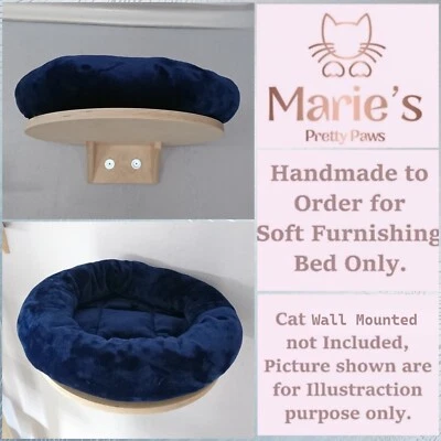 HANDMADE MARINEBLAU Haustier Katzenbett Ersatz für Naturparadies Katze Wand montiert