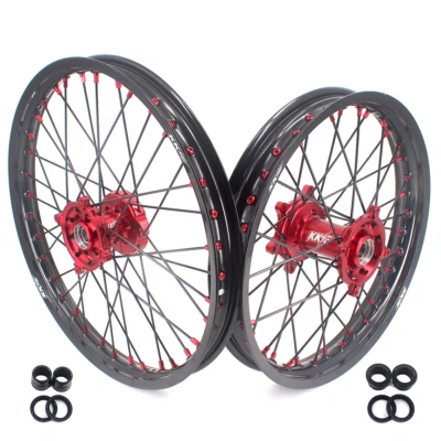 Llantas con radios KKE 21/19" para Suzuki RMZ250 2007-2025 RMZ450 2005-25 CNC rojas Foto 1 de 4