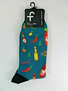 Foot Traffic Women's Casual Socks Hot Pepper Sauces - Gift? - Picture 1 of 4