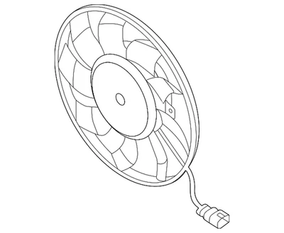 Genuine Audi Fan & Motor 8W0-959-455-AD - Image 1 of 2