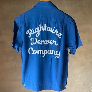 60's King Louie bowling shirt USA Blue Size M Ten Strike From Japan Used - Picture 1 of 3
