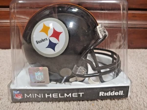 NFL Riddell Pittsburgh Steelers VSR4 Mini Helmet 2010 - Black NIB - Picture 1 of 6