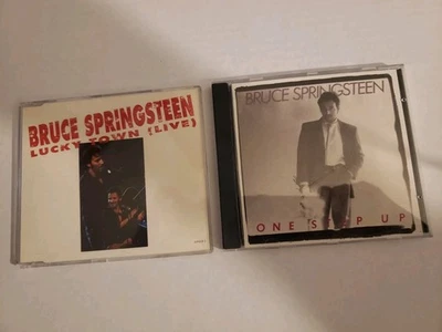 New Bruce Springsteen One Step Up U.S. Promo CD + Lucky Town Import CD Single - Image 1 of 4