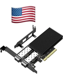 10Gb Dual LAN SFP PCI-e Network Card, Intel 82599(X520-DA2) Controller, NICGIGA - Afbeelding 1 van 1