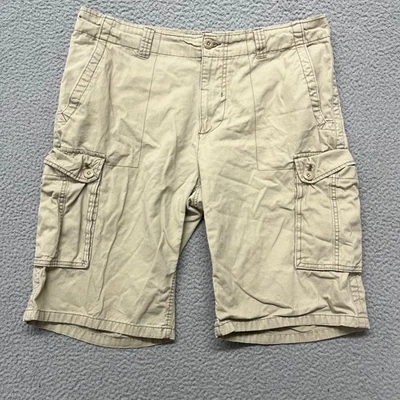 OP Ocean Pacific 工装短裤男式 36 米色卡其色 Y2K 嘻哈海滩滑板 — 第 1/4 张图片