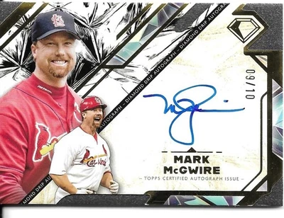 2025 Topps Diamond Icon Mark McGwire Diamond Drip Autograph #'d 09/10 #DDA-MMC - Image 1 of 2