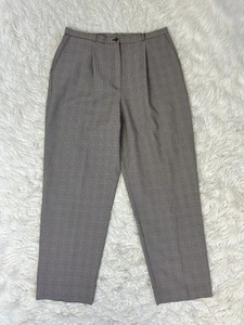 Requirement Damenhose Übergröße 16 kariert Vintage 90er Plissee braun Hose - Bild 1 von 12