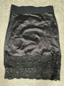 Vtg Vanity Fair Slip Women Small Black Second Skin Mini Wriggle Shapewear 40 194 - Picture 1 of 11