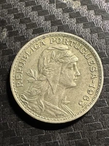 1963 Portugal 50 Centavos Coin – REPUBLICA PORTUGUESA – Historic European - Picture 1 of 2