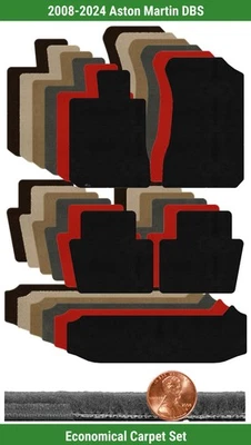Conjunto de tapete personalizado Velourtex para 2008-2024 Aston Martin DBS (5 peças) #C2 - Imagem 1 de 4