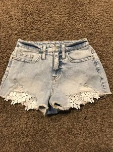 Wild Fable Womens 00 Denim Jean Shorts Cut Off Cotton B4 - Picture 1 of 3