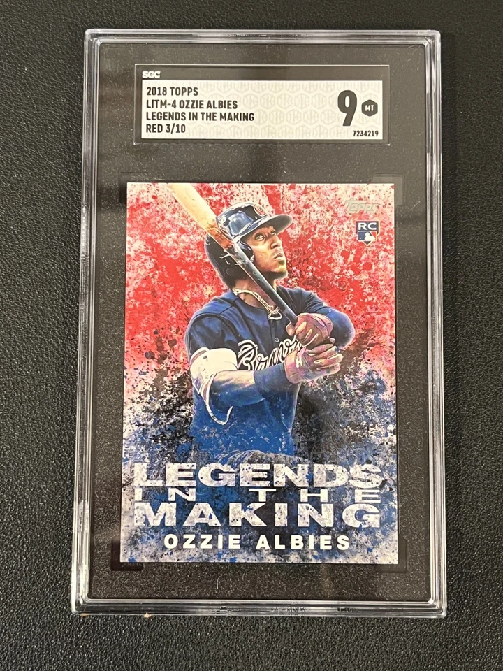 Ozzie Albies 2018 Topps Rookie Legends In The Making Red Parallel /10 SGC 9 - Image 1 of 2