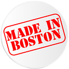 Fabriqué à Boston - 3 pack d'autocollants circulaires 3 pouces - Massachusetts né élevé