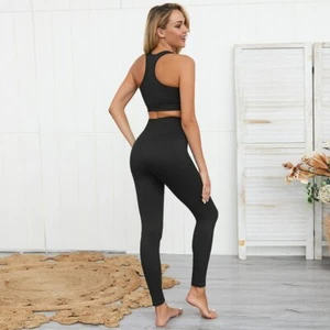 2pcs Fitness Gym Set Sport Bra Top And Skinny Yoga Pants Leggings Wear For Women - Picture 1 of 18