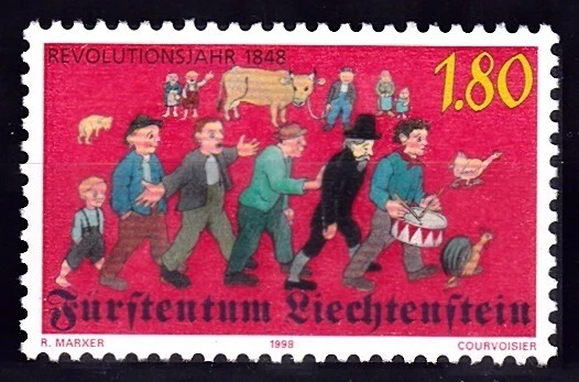 LIECHTENSTEIN #1125 MNH 1848 PROTEST MARCH - Image 1 of 1