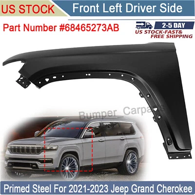 Left Fender For 2021-2024 Jeep Grand Cherokee L 2022-2024 Grand Cherokee Front - Image 1 of 4