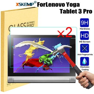 2Pcs For Lenovo Yoga Tab 3 10 Pro Tempered Glass Screen Protector Genuine Cover - Image 1 of 4
