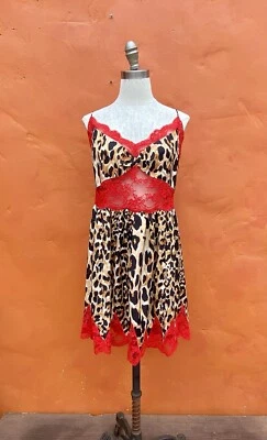 Paco Rabanne For H&M Leopard mini Dress Red Lace NEW NWT - Image 1 of 4