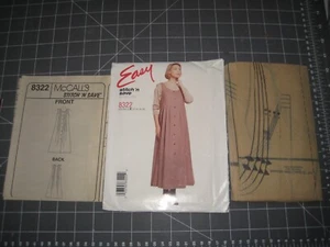 Easy Stitch n Save 8322 Misses Dress Size 12 14 16 18 Sleeveless loose fit Ankle - Picture 1 of 6