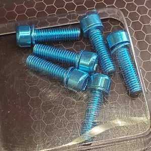 👍 6 pcs Bicycle Stem Bolt Kit M5*18mm Anodized Bolts Anti-Rust Road/MTB USA 😍 - Picture 1 of 24