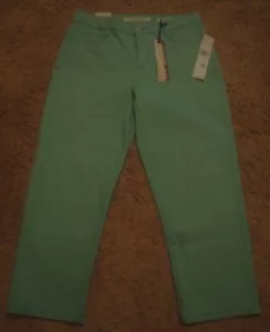 Pantalones de mezclilla Damas Jones New York SUTTON CAPRI talla 8 cintura 29 verde jade $69 - Imagen 1 de 8