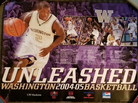 University of Washington Basketball 04-05 Husky Huskies Nate & Brandon poster UW Cover