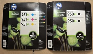 5-PACK HP GENUINE 950XL BLACK & 951XL COLOR INK OFFICEJET PRO 8100 8600 - Picture 1 of 2