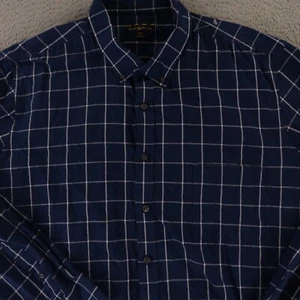 Club Room Shirt Mens 3XL Blue White Check 100% Cotton Twill Button Up - Picture 1 of 10