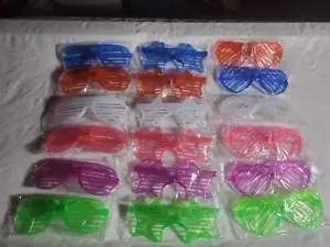 18 PCS LED Shutter Glasses Light Up Shades Flashing Rave Wedding Party Birthday - Picture 1 of 12