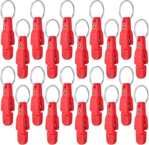 20 Stück Schwer Spannung Schnappverschluss Clips Gepolstert Trolling Clips mit Schlüsselring f - Bild 1 von 12