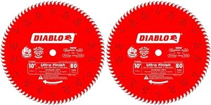 Freud D1080X Diablo 10-Inch 80-tooth ATB Finish Saw Blade with 5/8-Inch Arbor an - Picture 1 of 3
