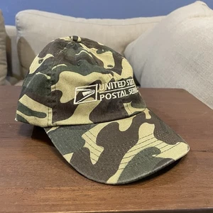 Sombrero Postal USPS Patrón Camuflaje Blanco Texto Talla Única Correa - Imagen 1 de 6