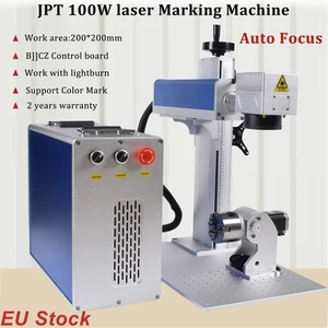 100W JPT E2 Mopa Fiber Laser Marking Machine Laser Engraver & Auto Focus EU - Picture 1 of 15