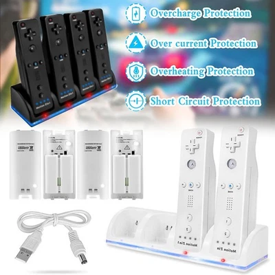 Ladegerät Ladestation für Nintendo Wii Controller 2800mAh Akku Charging Station - Bild 1 von 4