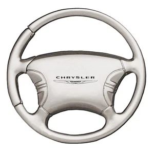 Name and Logo Chrome Steering Wheel Keychain for Chrysler - AUGDP0336-01 - Bild 1 von 2