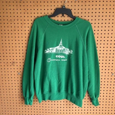 Suéter Soffe Farmington Heights NC Vintage Cuello Redondo Verde Para Hombre Grande Foto 1 de 4